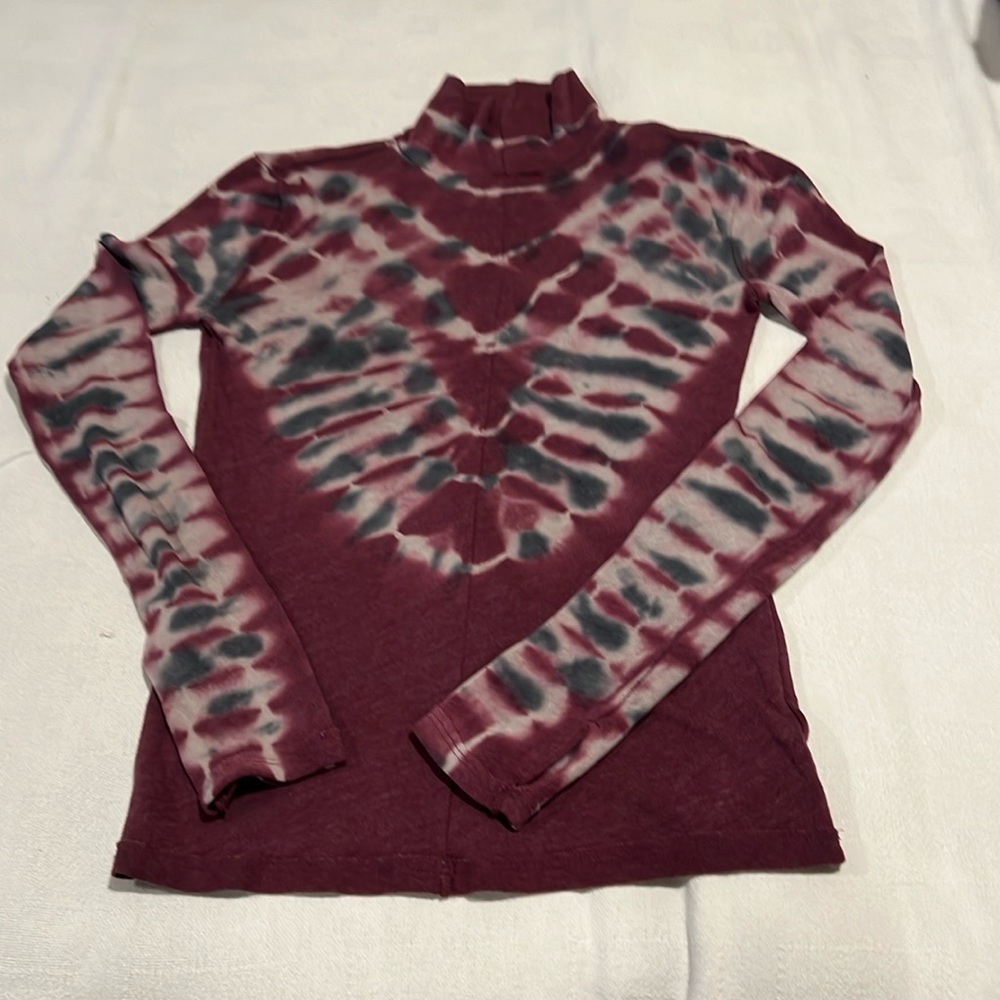 NWOT Free People tie dyed high neck top